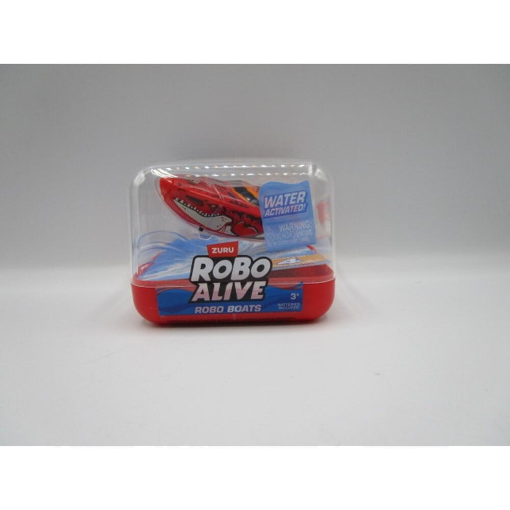 Zuru Robo Alive Robo Boat Red Robotic Water‎ Activated Shark Face